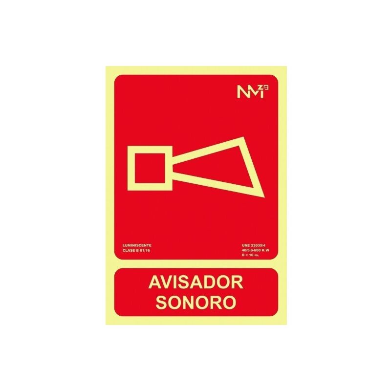 

Señal 210X300Mm Pvc Lumi Avisador Sonoro Rd00121