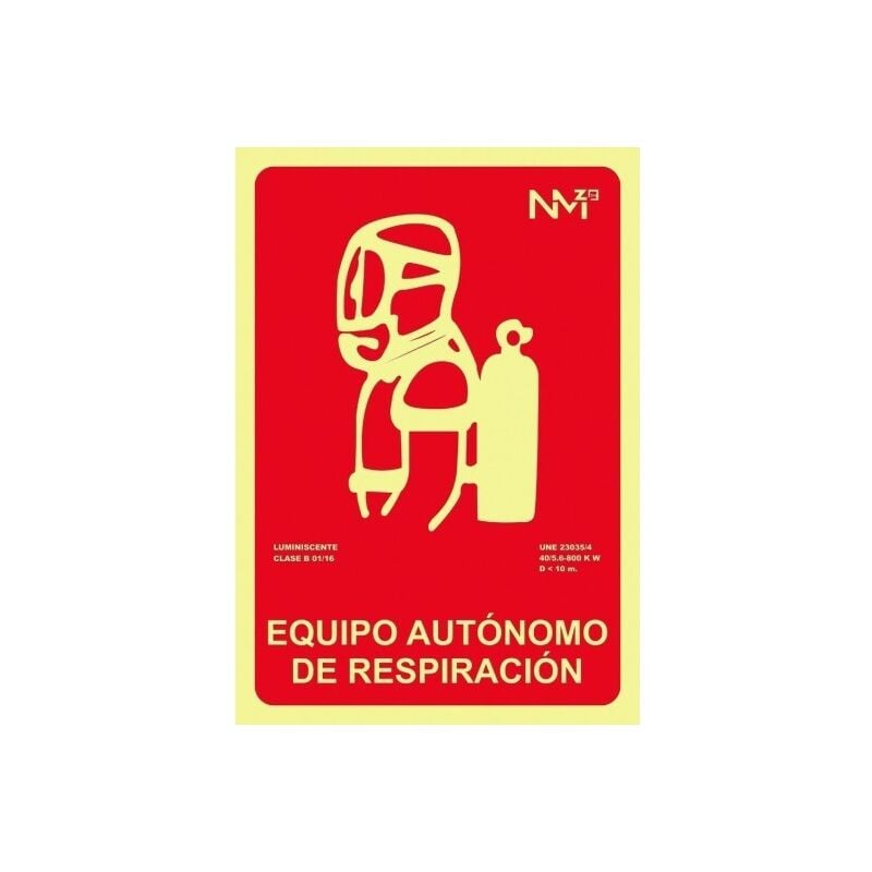 

Señal 210X300Mm Pvc Lumi Equipo Respiracion Rd00117