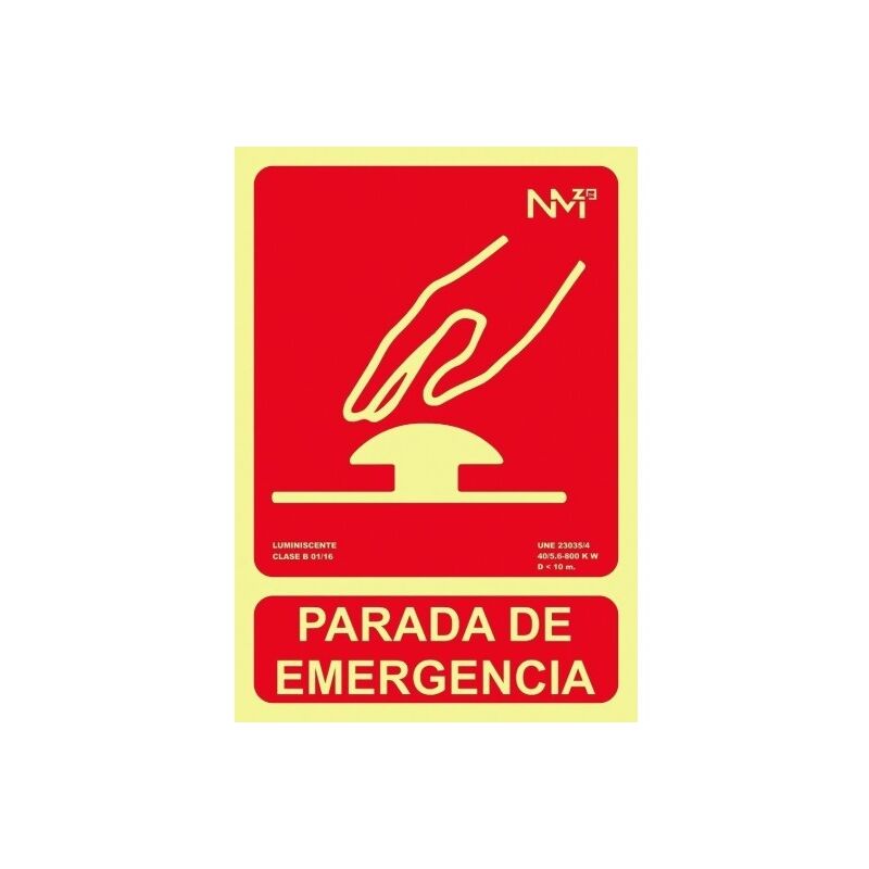 

Señal 210X300Mm Pvc Lumi Parada Emergencia Rd00134