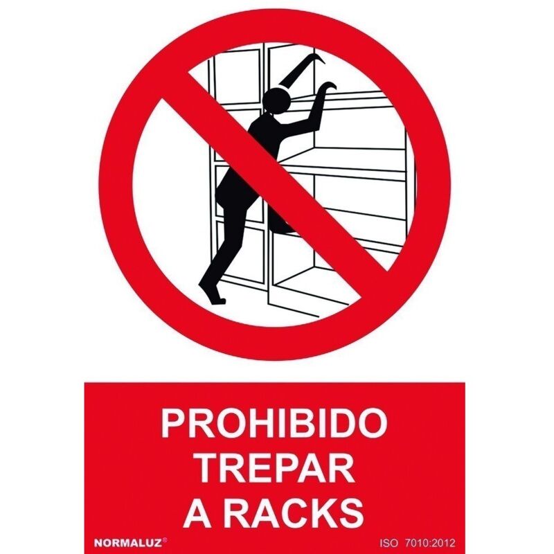 

Señal 210X300Mm Pvc Prohibido Trepar A Racks Rd40049