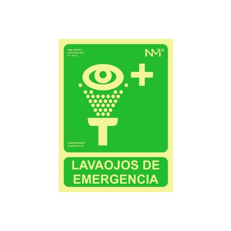 

Señal 224X300Mm Pvc Lumi Lavaojos De Emergencia Rd14109