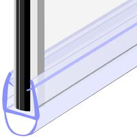 Seal 7 - 900 mm Glass Shower Door Rubber Seal Strip Gap 5 mm