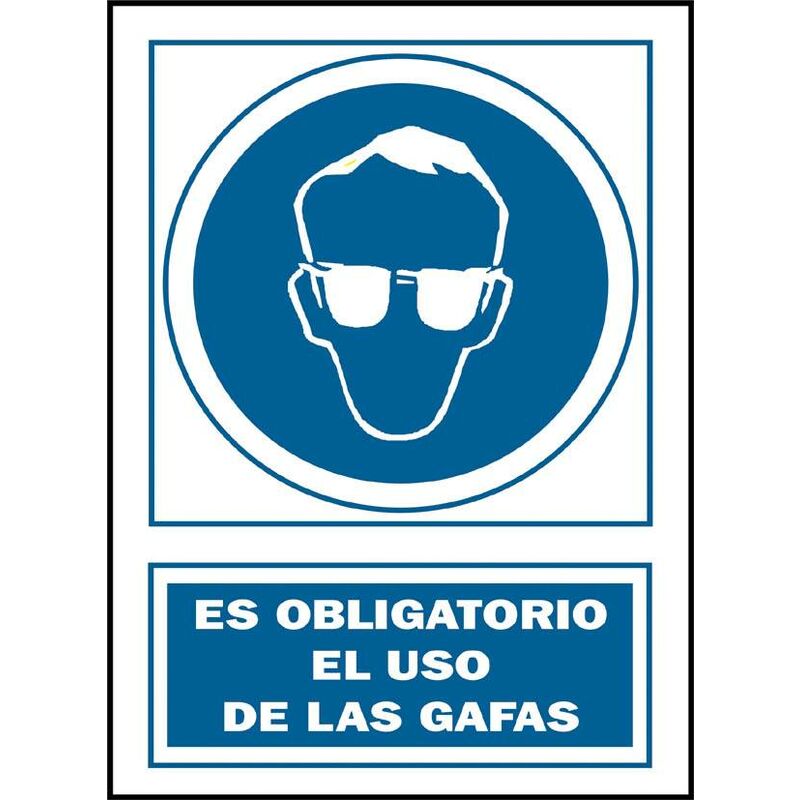 

Señal de uso obligatorio de gafas de seguridad (catalan)