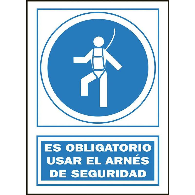 

Señal de uso obligatório de arnés de seguridad (catalan)