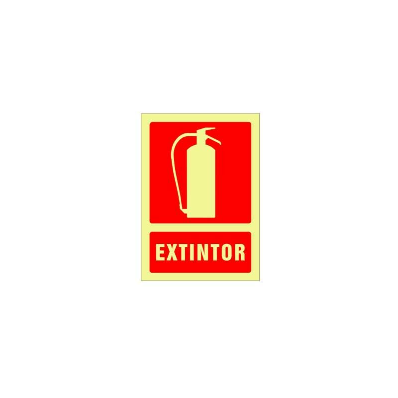 

Señal grande extintor contra incendio bilingüe
