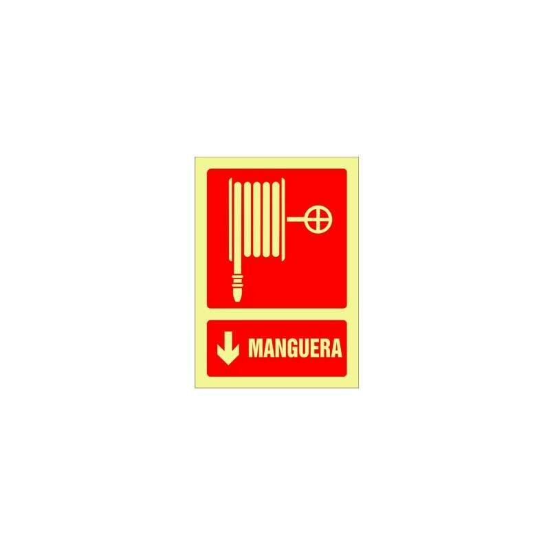 

Señal grande manguera contra incendio