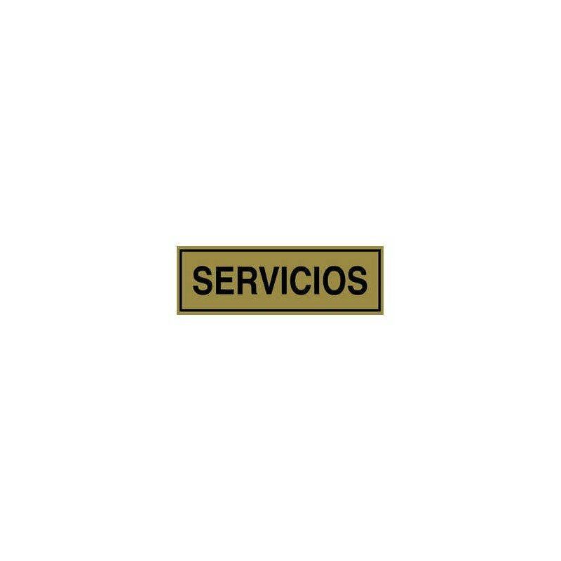 

Señal Laton Oro 180X60 Servicios
