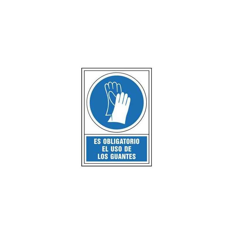 

Señal pequeña obligatorio uso de guantes
