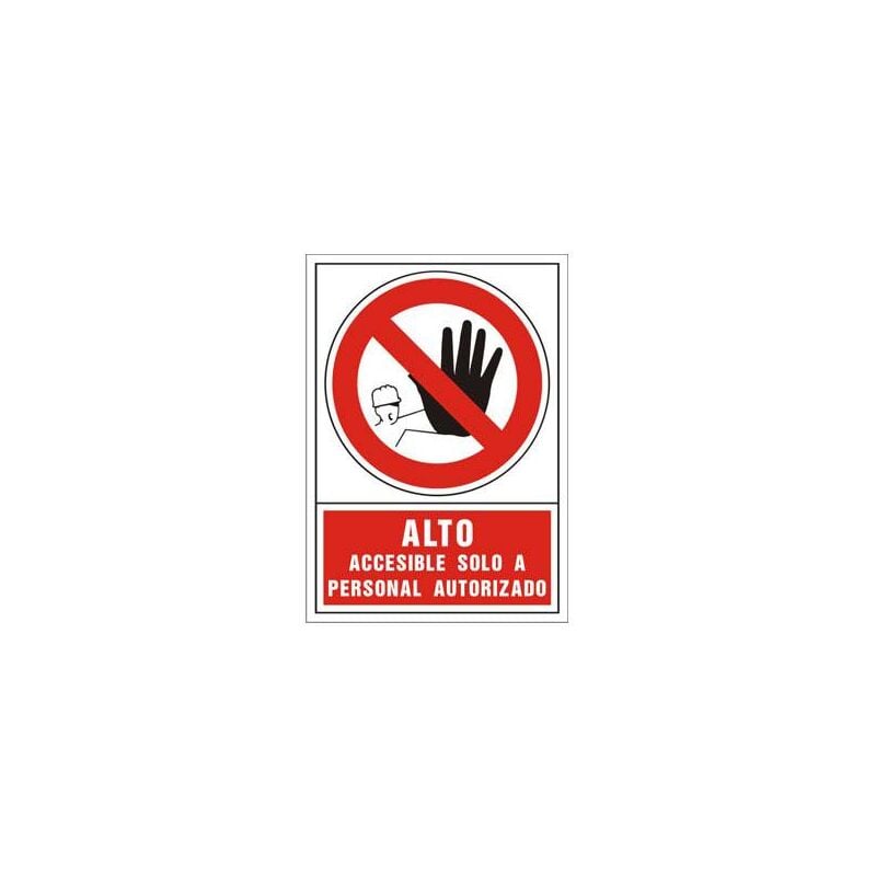 

Señal prohibición alto solo personal autorizado