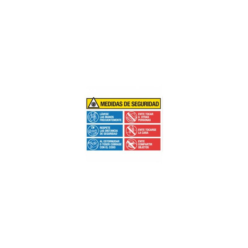 

Senal Pvc Medidas De Seguridad Covid-19 50X70Cm