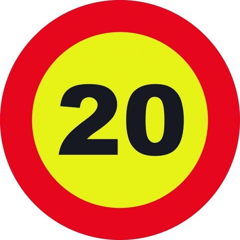 

Señal Vial 700X700Mm Metalica Velocidad Mxima 20 V10020
