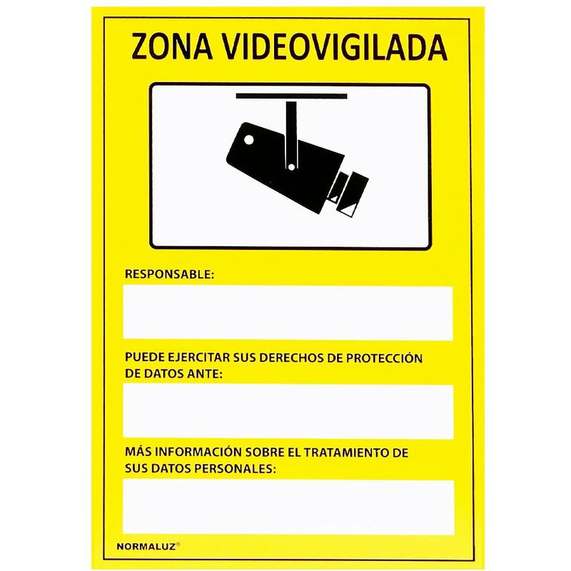 Image of Cartello adesivo zona videosorveglianza 15x20cm
