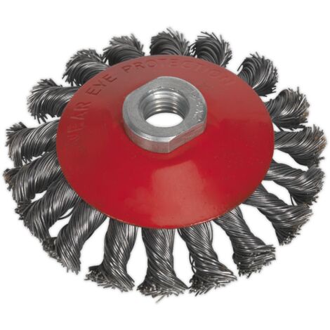 Sealey 100mm Conical Wire Brush M10 x 1.5mm CWB100