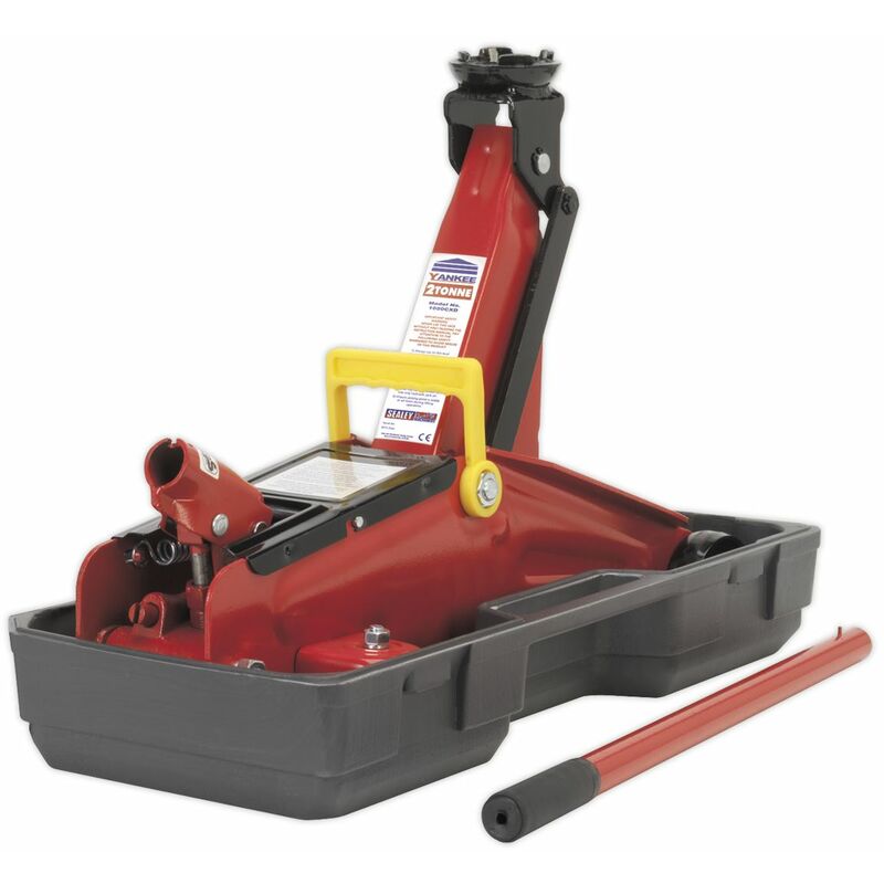Sealey - Trolley Jack 2 Tonne Short Chassis with Storage Case 1050CXD