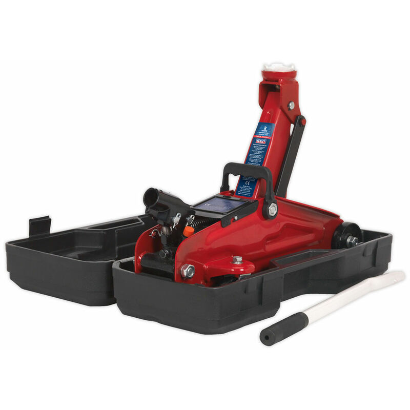 1050CXD Trolley Jack Yankee 2tonne Short Chassis with Storage Case - Sealey