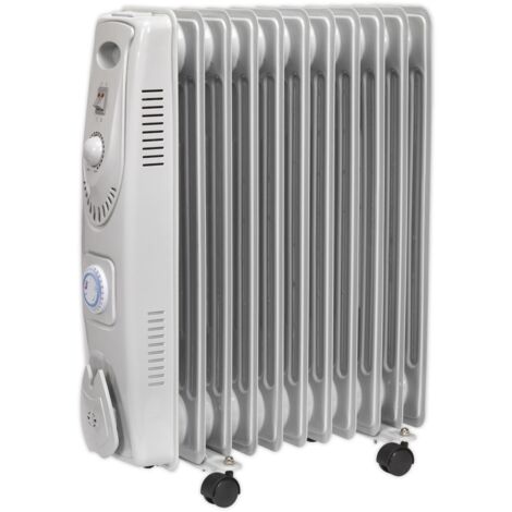 Sealey 11-Element Oil Filled Radiator with Timer 2500W/230V RD2500T