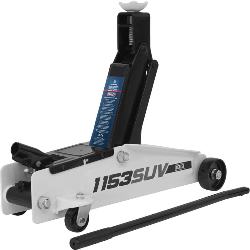 Trolley Jack 3T Long Reach High Lift suv 4X4 van car 3 Tonne 1153SUV - Sealey