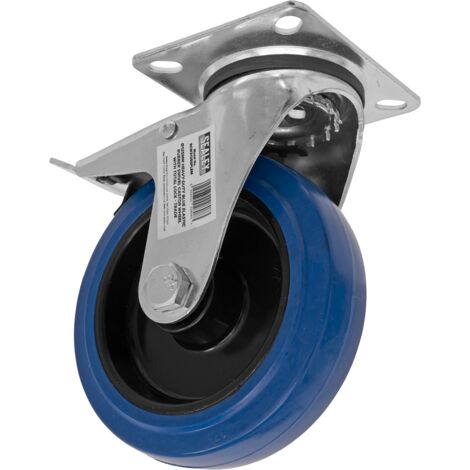 Sealey 125mm Castor Wheel with Swivel Plate & Total Lock SCW3125SPLEM
