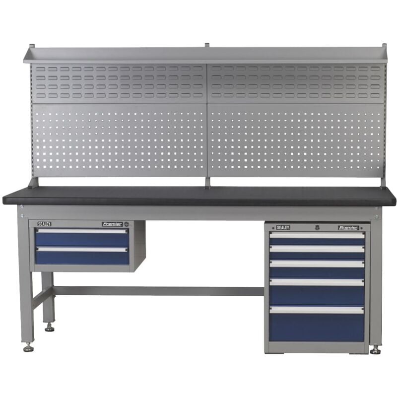 2.1m Complete Industrial Workstation & Cabinet Combo API2100COMB02 - Sealey