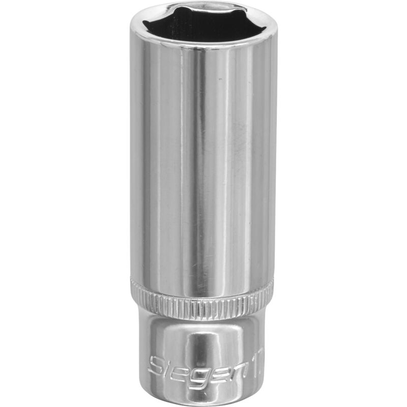 S0595 Siegen Deep Socket 3/8''Sq Drive 17mm - Sealey