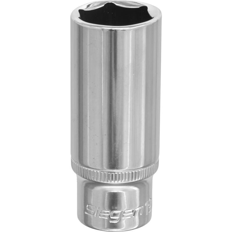 S0597 Siegen Deep Socket 3/8''Sq Drive 19mm - Sealey