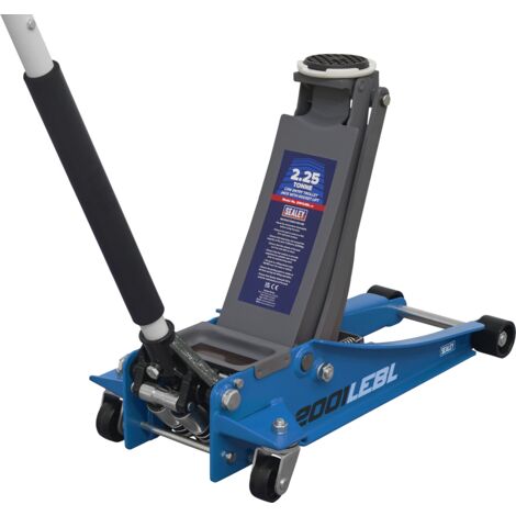 Sealey 2001LEBL Low Profile Trolley Jack with Rocket Lift 2.25 Tonne - Blue