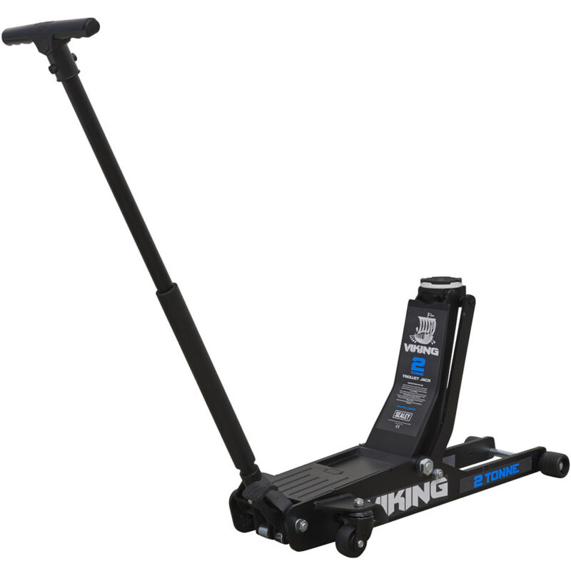2100TB Viking Low Entry Long Reach Trolley Jack 2tonne with Rocket Lift - Sealey