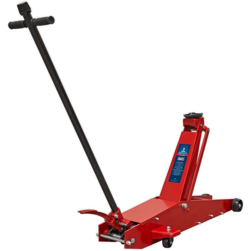 Sealey 3000HLC Trolley Jack 3tonne Long Reach High Lift Commercial