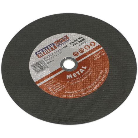 Sealey – 305 x 2.8mm cutting disc – 25.4mm bore – General-purpose flat disc for grinding and cutting – Compatible with leading power tools