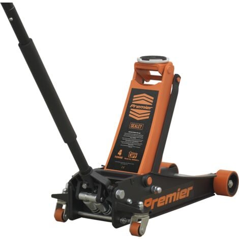 Sealey 4040AO Premier Low Profile Trolley Jack with Rocket Lift 4 Tonne - Orange