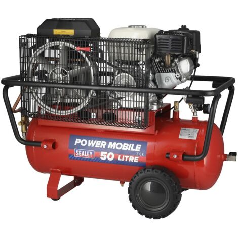 Sealey 50L Belt Drive Air Compressor with Petrol Engine 5.5hp SA5055
