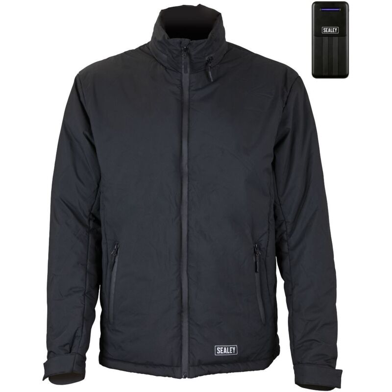 Sealey - HJ07KIT 5V Heated Rain Jacket with Power Bank 20Ah - Large