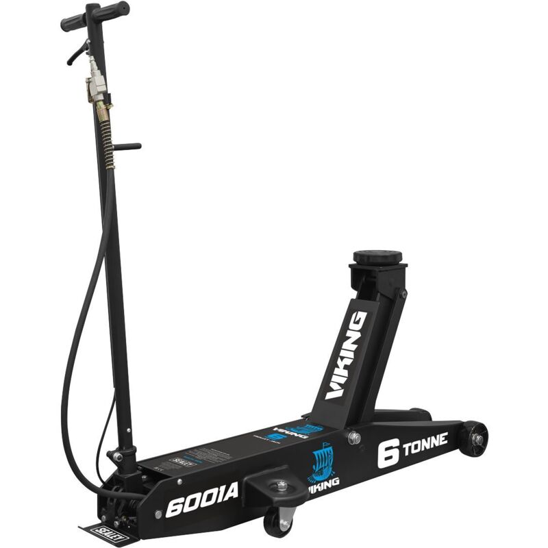 Sealey 6001A Viking Professional Long Reach Air/Manual Operation Trolley Jack with Rocket Lift 6 Tonne