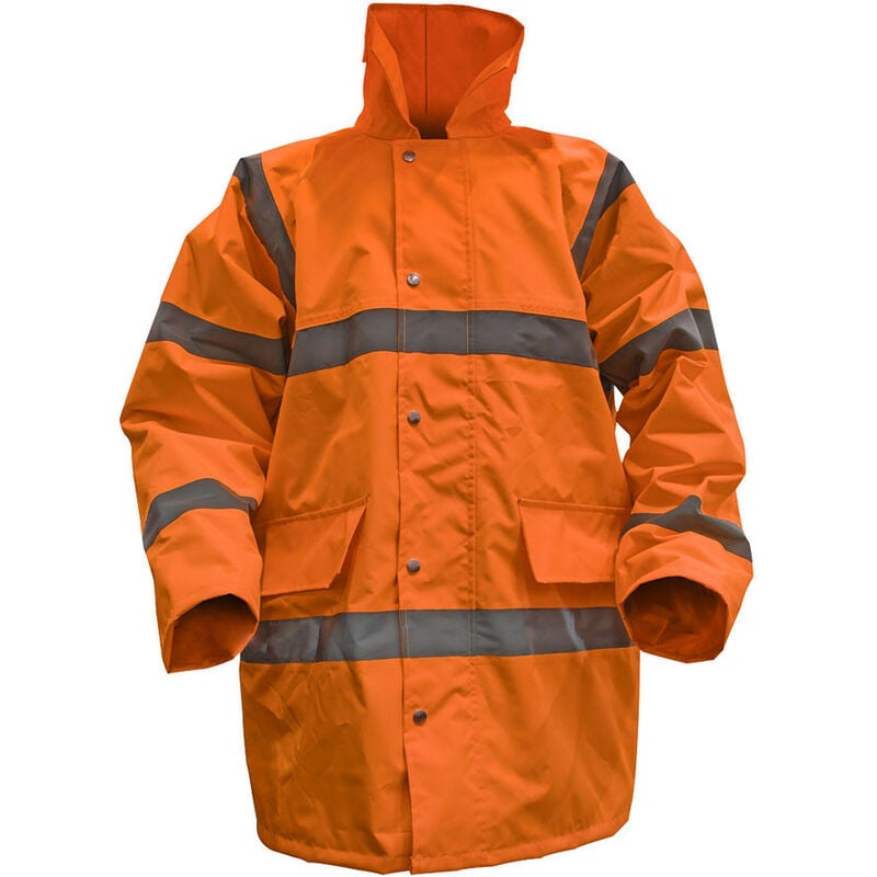 Sealey - 806XXLO Hi-Vis Orange Motorway Jacket with Quilted Lining - XX-Large