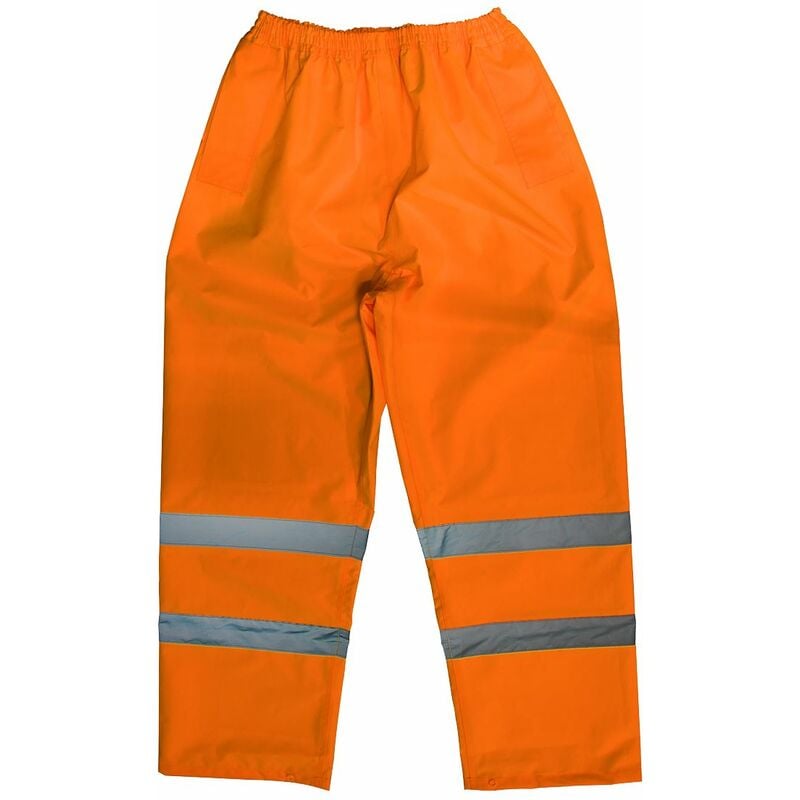 Worksafe® Hi-Vis Orange Waterproof Trousers - Medium 807MO - Sealey