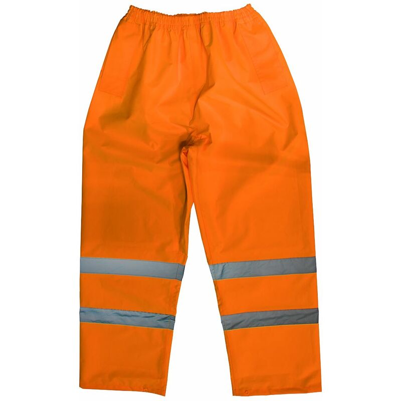 Worksafe® Hi-Vis Orange Waterproof Trousers - X-Large 807XLO - Sealey