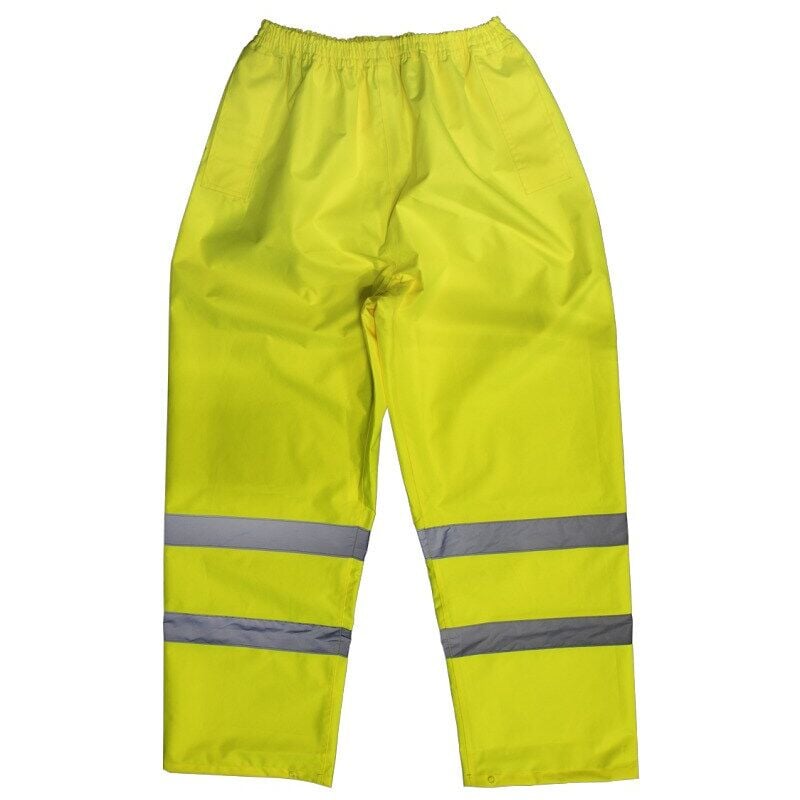 Hi-vis Yellow Waterproof Trousers - X-Large - Sealey