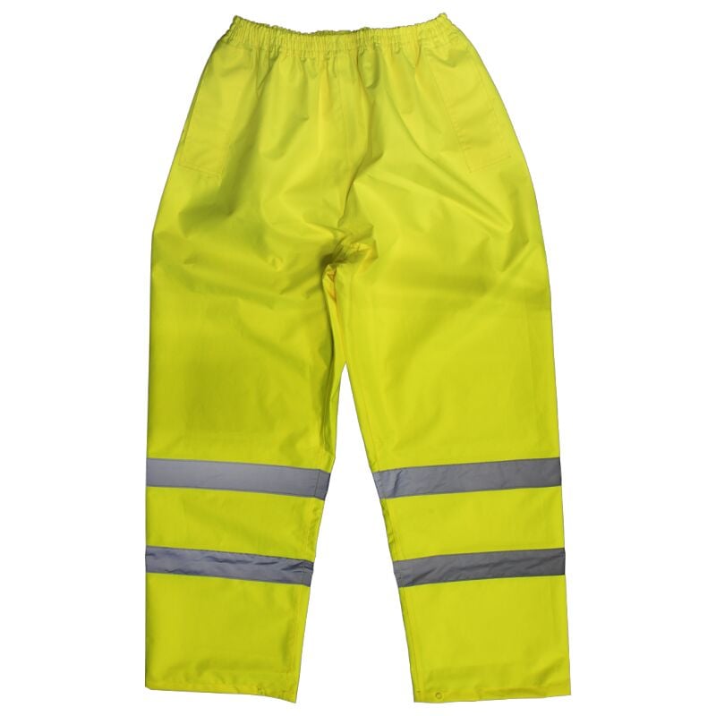 Hi-vis Yellow Waterproof Trousers - Large - Sealey