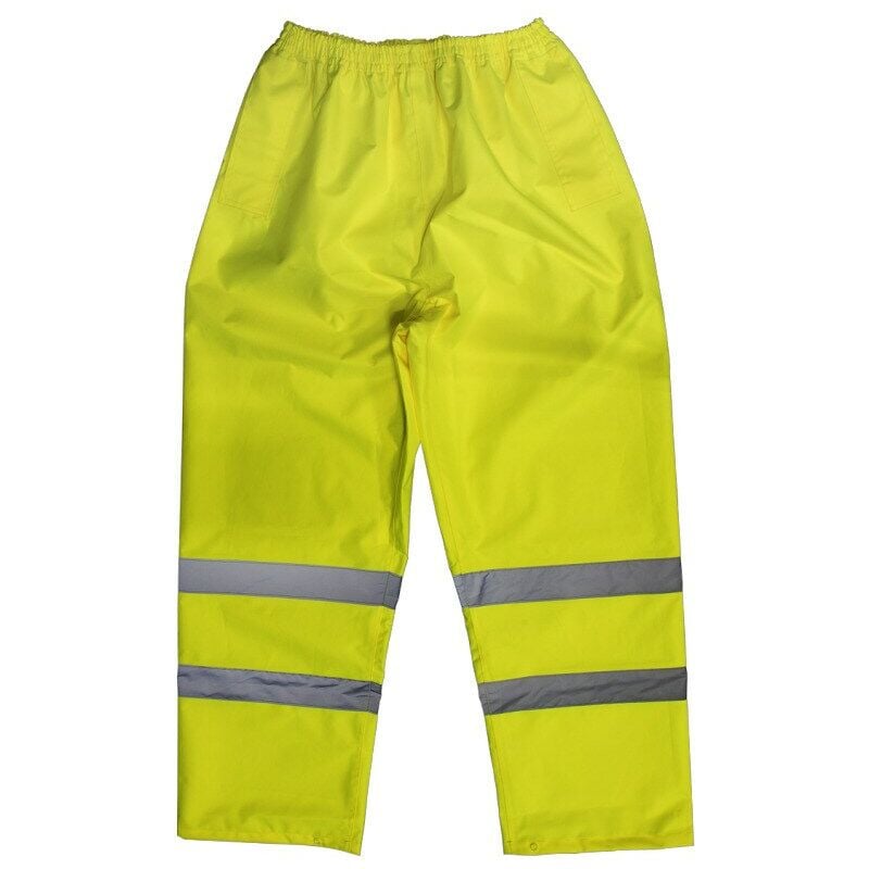 Hi-vis Yellow Waterproof Trousers - XX-Large - Sealey