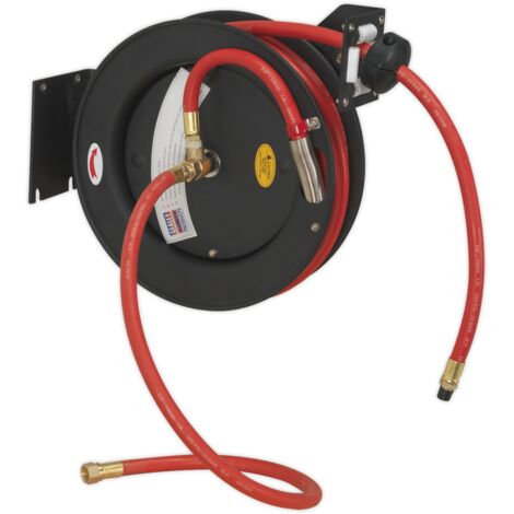Sealey 8m Retractable Rubber Air Hose with Steel Reel 10mm ID SA84