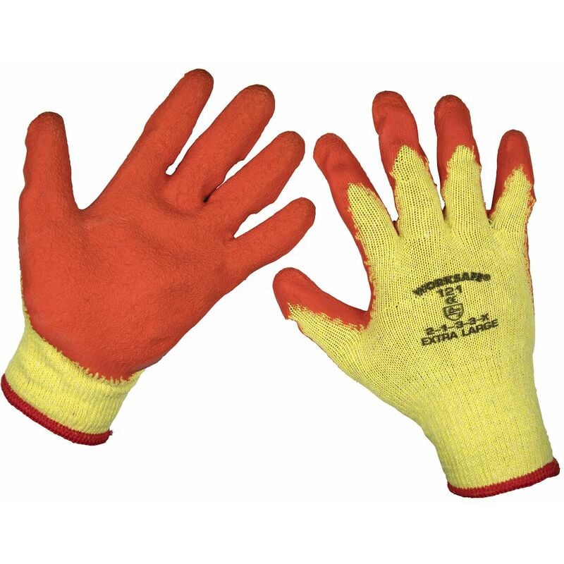 Sealey - Super Grip Knitted Gloves Latex Palm (X-Large) - Pack of 120 Pairs 9121XL/B120