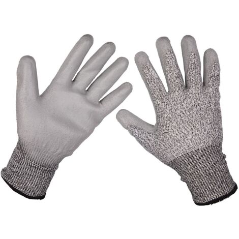Sealey 9139XL Worksafe® Anti-Cut PU Gloves (Cut Level C), X-Large - Pair