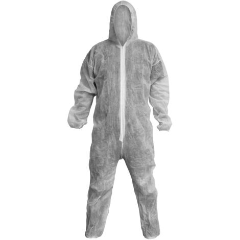 Sealey 9601L Worksafe Disposable Coverall, White - Large