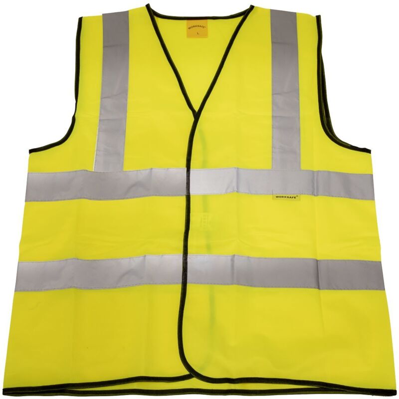 9804M Worksafe Hi-Vis Yellow Waistcoat - Medium - Sealey