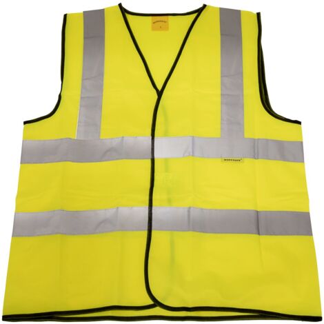 Sealey 9804M Worksafe Hi-Vis Yellow Waistcoat - Medium