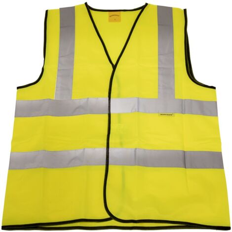 Sealey 9804M Worksafe Hi-Vis Yellow Waistcoat - Medium