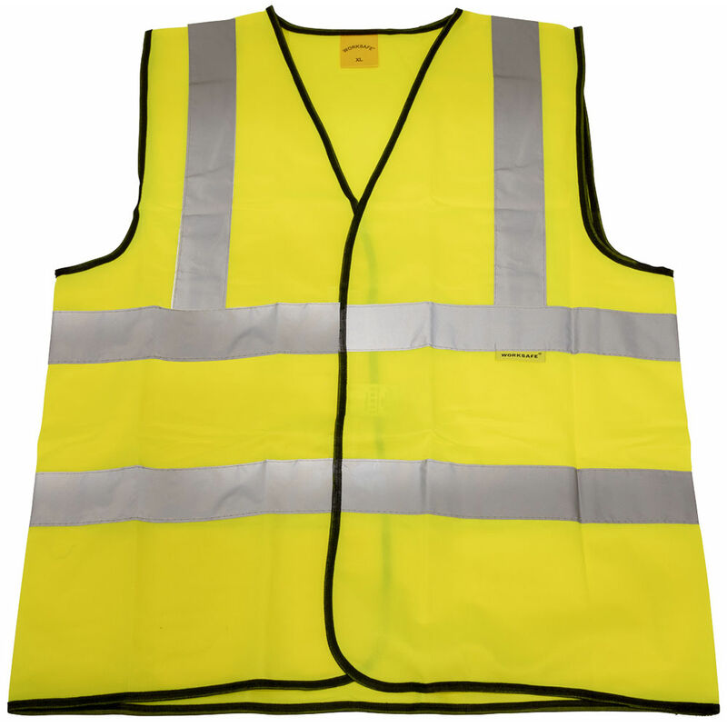 Worksafe - 9804XL Hi-Vis Waistcoat (Site and Road Use) Yellow - X-Large