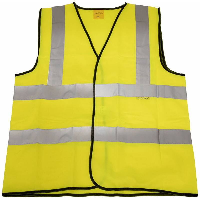 Worksafe - 9804XXL Hi-Vis Waistcoat (Site and Road Use) Yellow - XX-Large