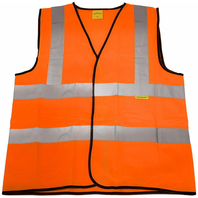 Worksafe 9812XL Hi-Vis Orange Waistcoat (Site and Road Use) - X-Large