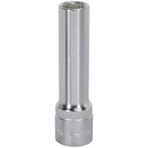 Sealey 9mm Deep 3/8""Sq Drive WallDrive Socket Chrome Hardened Tempered S3809D